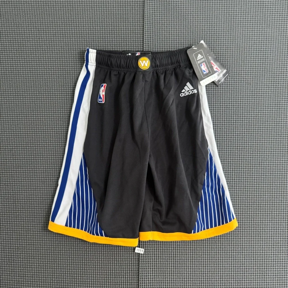 Adidas NBA Golden State Warriors Swingman Basketball Shorts Black Blue Small NWT